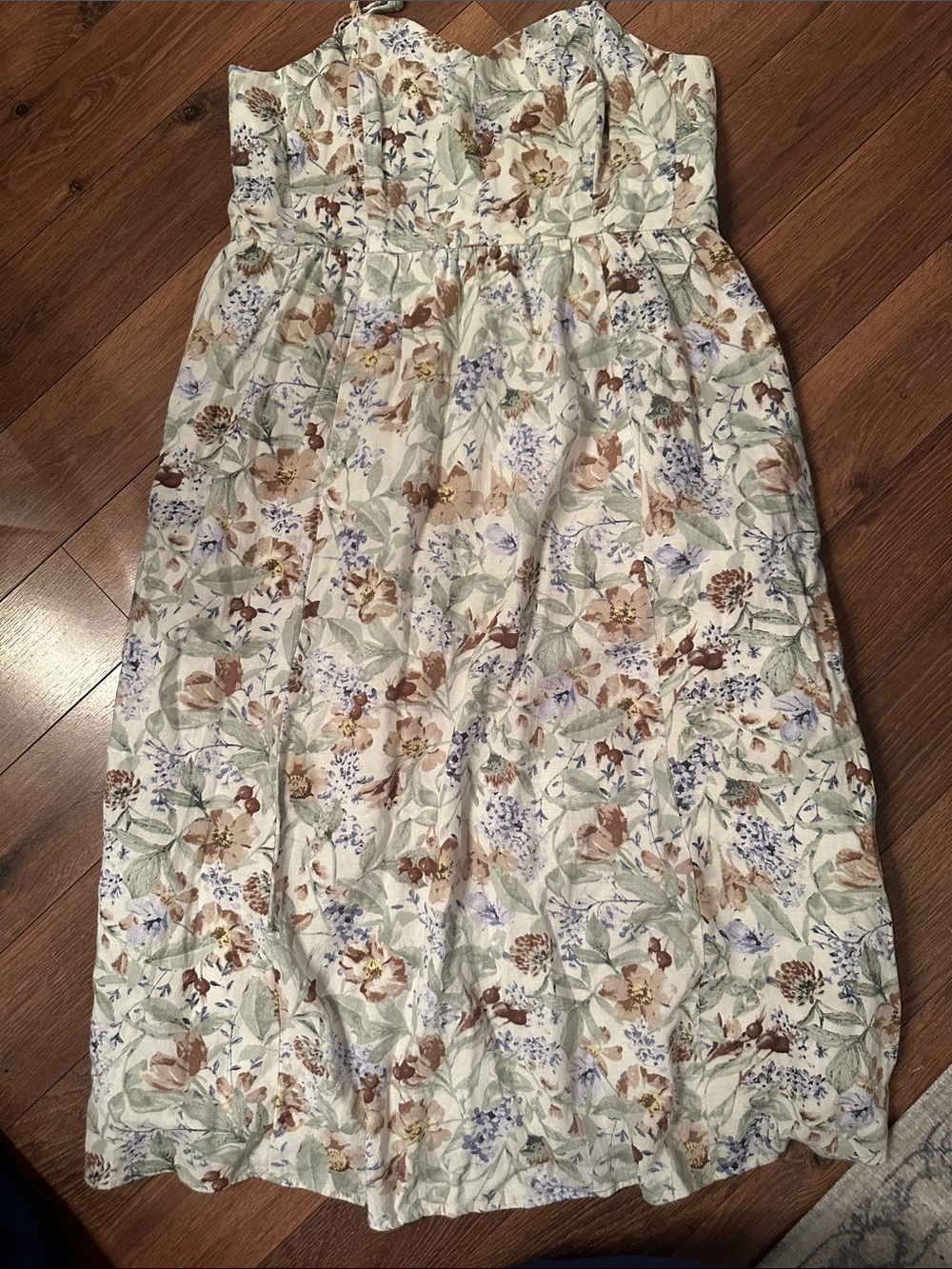 Reitmans Midi Linen Viscose Floral Dress. Medium.
